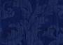 Портьерная ткань жаккард VANESSA RITORTO растительный орнамент темно-синего цвета