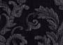 Портьерная ткань жаккард VANESSA RITORTO растительный орнамент в черно-коричневых тонах
