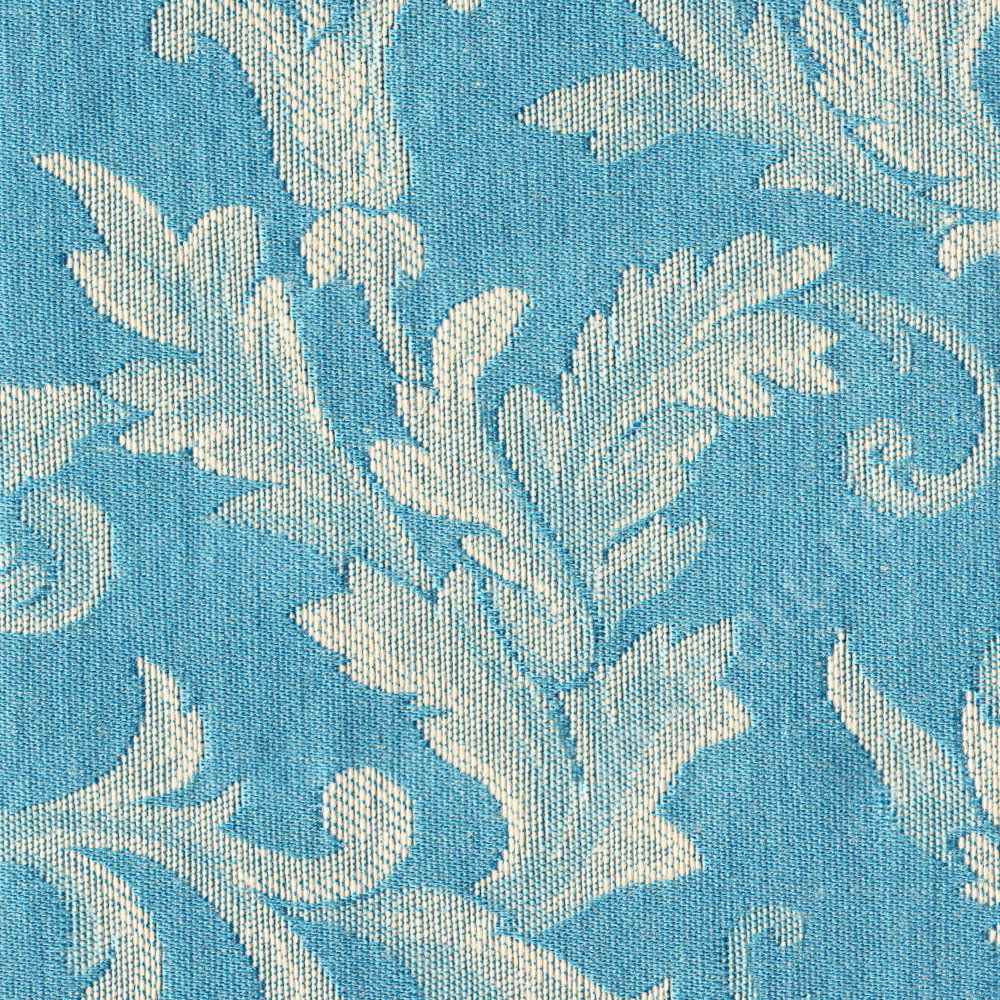 Портьерная ткань жаккард VANESSA RITORTO растительный орнамент в голубых тонах