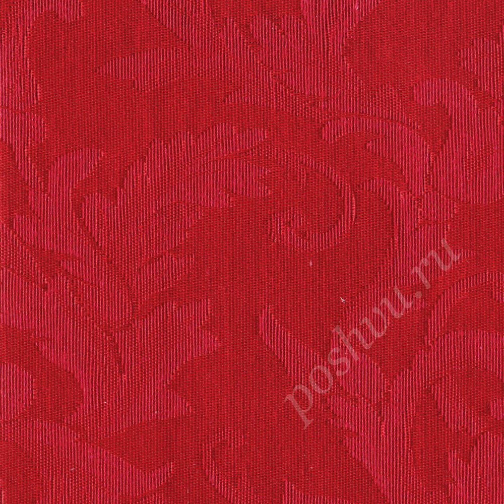 Портьерная ткань жаккард VANESSA RITORTO растительный орнамент в красно-малиновых тонах