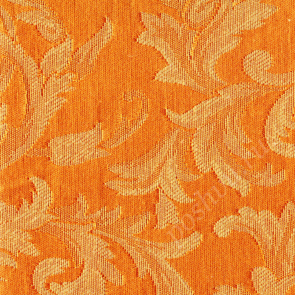 Портьерная ткань жаккард VANESSA RITORTO растительный орнамент в оранжевых тонах