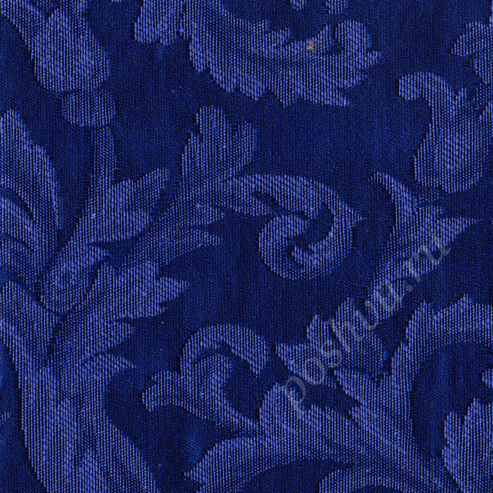 Портьерная ткань жаккард VANESSA RITORTO растительный орнамент в сине-фиолетовых тонах
