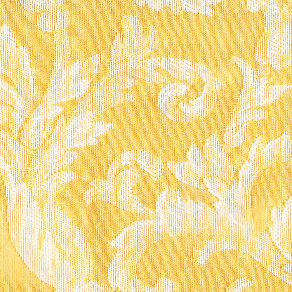 Портьерная ткань жаккард VANESSA RITORTO растительный орнамент в ярко-желтых тонах