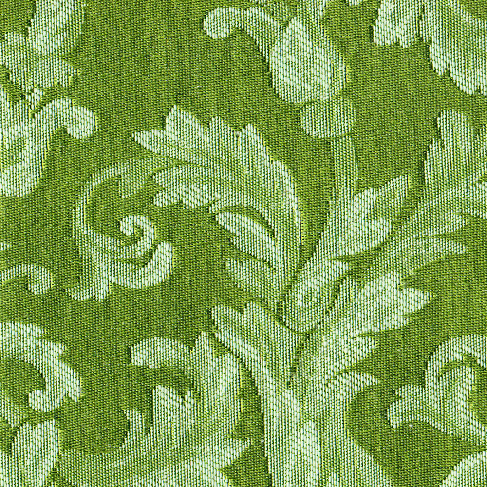 Портьерная ткань жаккард VANESSA RITORTO растительный орнамент в зеленых тонах
