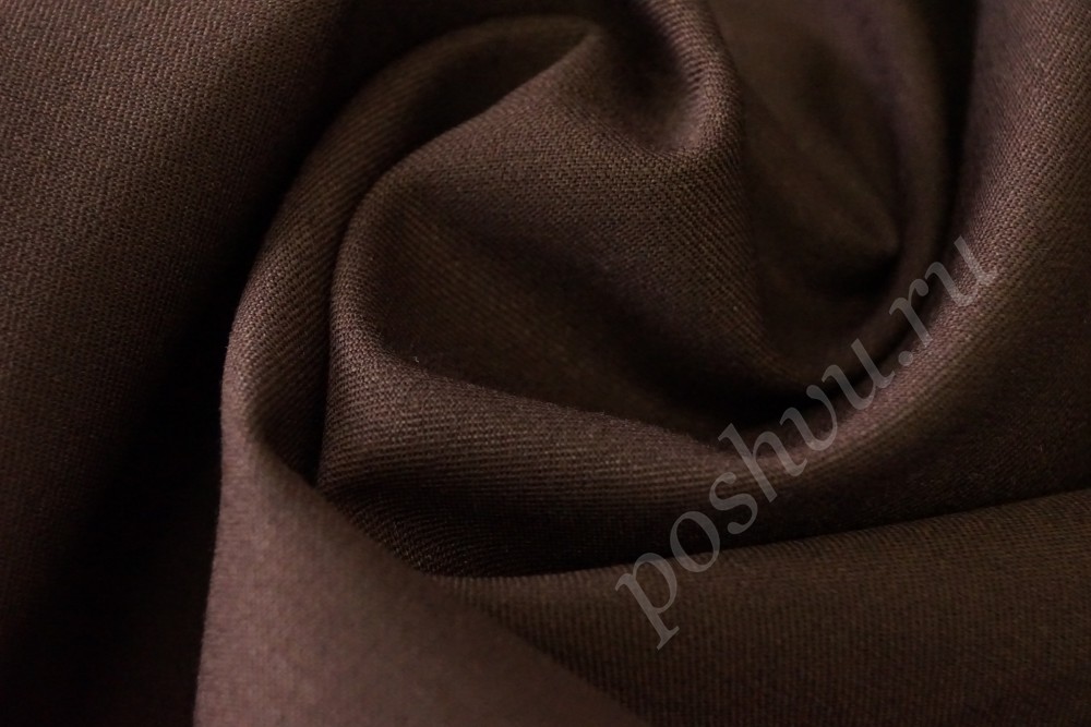 Ткань костюм-шерсть коричневого оттенка