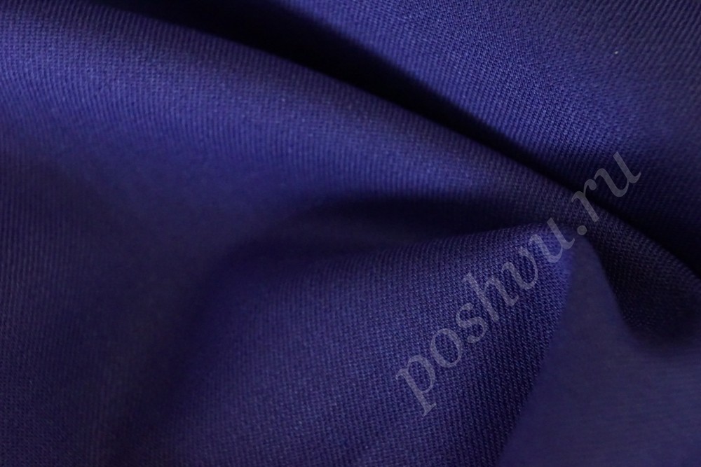 Ткань костюм-шерсть темно-синего оттенка