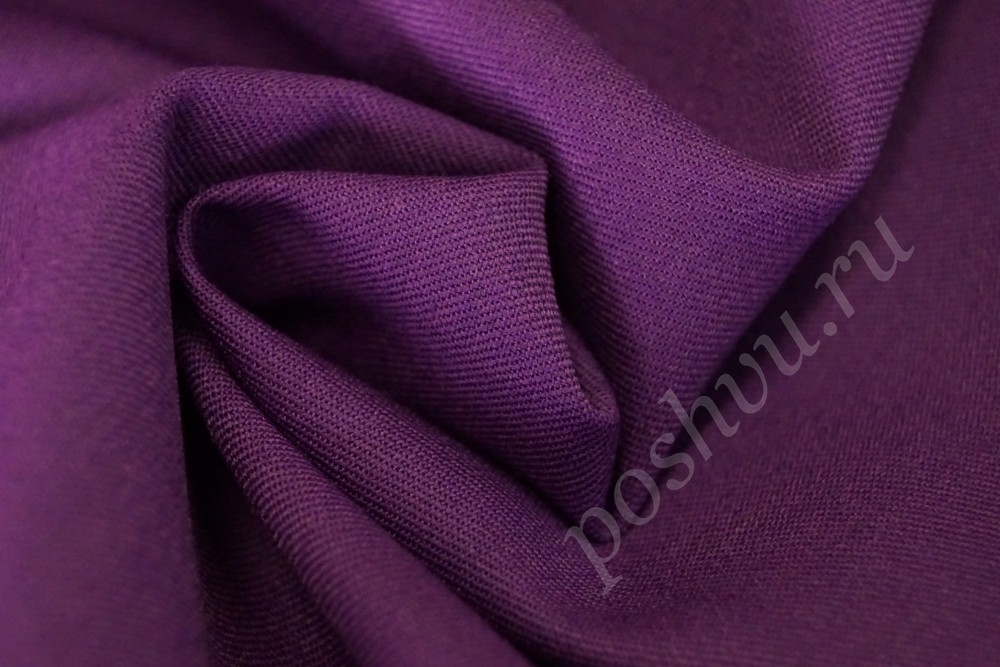 Ткань костюм-шерсть пурпурного оттенка
