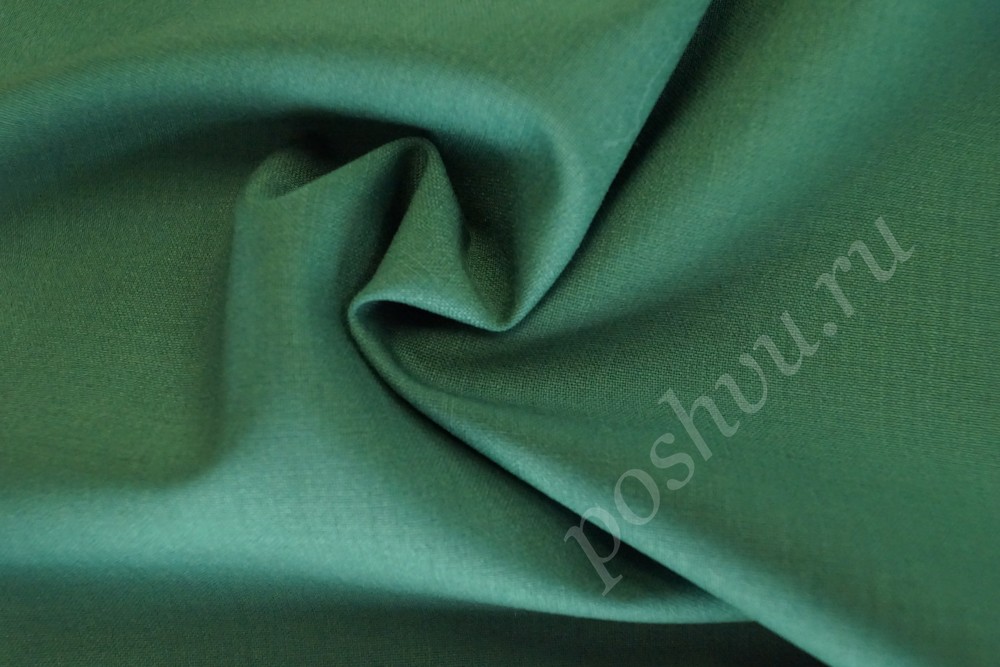 Ткань костюм-шерсть зеленого оттенка