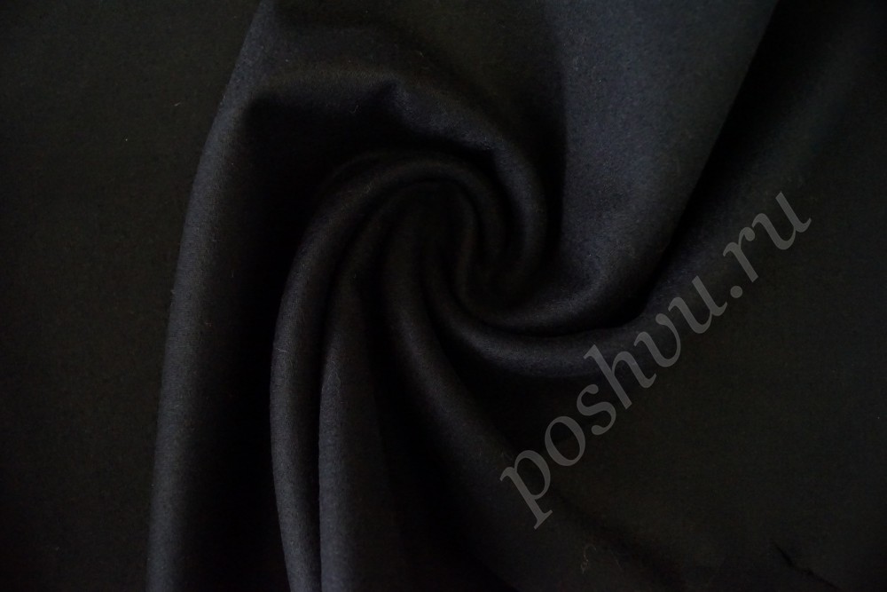 Ткань костюм-шерсть черного оттенка