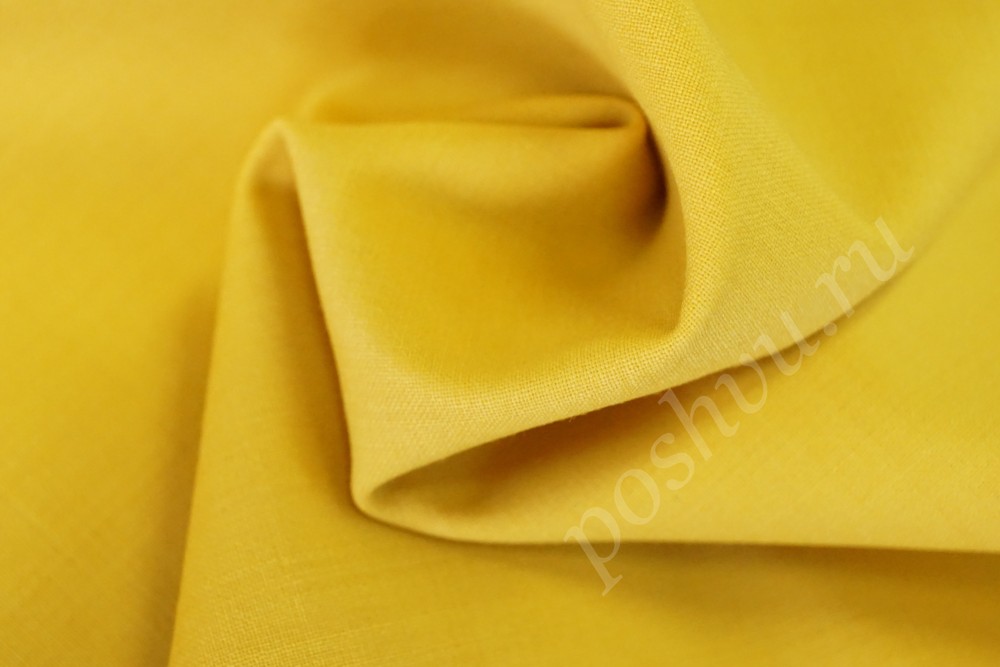 Ткань костюм-шерсть ярко-желтого оттенка