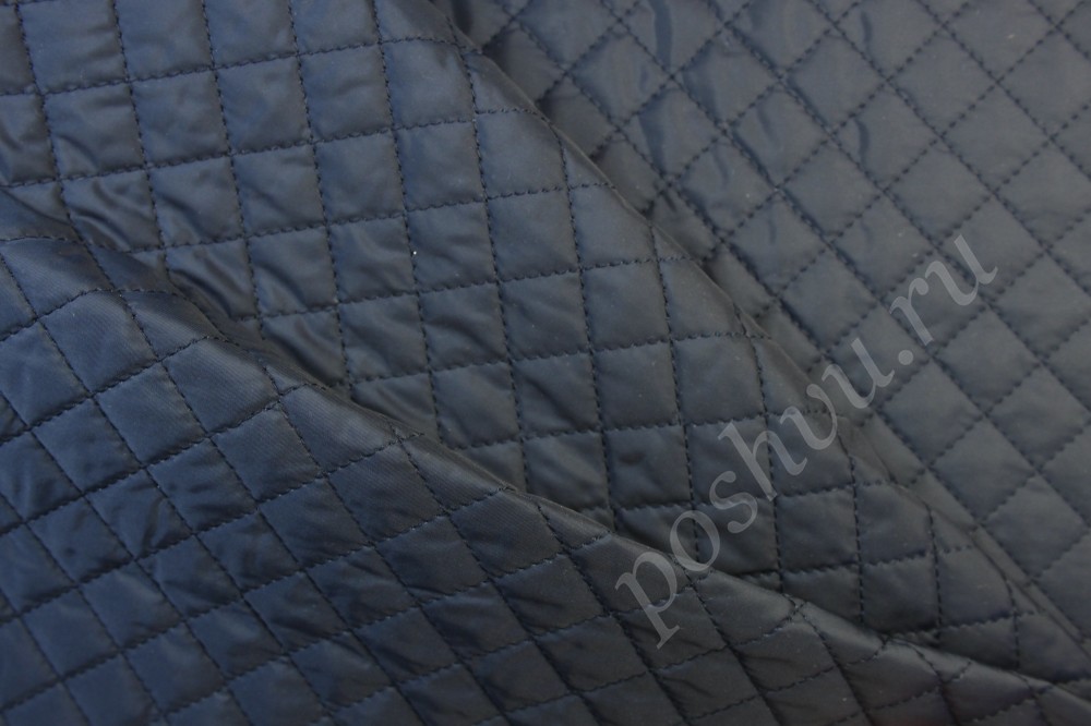 Ткань курточная темно-синего оттенка Max Mara