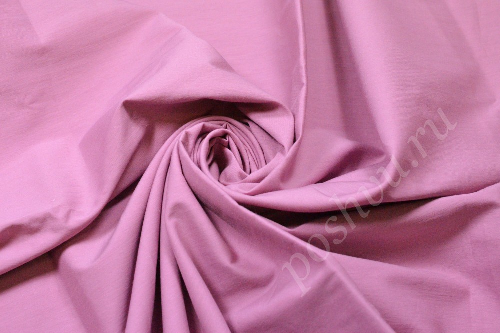 Ткань хлопок розово-сиреневого оттенка