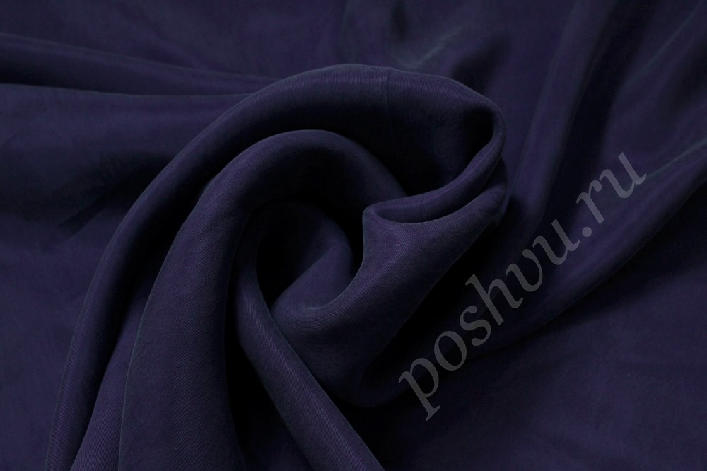 Ткань шелк-купро сине-фиолетового оттенка