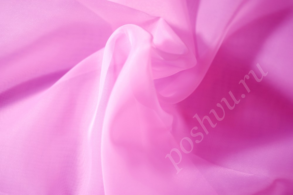 Ткань для штор тюлевая Розовый вечер