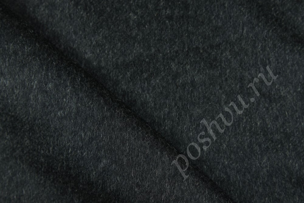 Ткань пальтовая серого оттенка с ворсом Max Mara