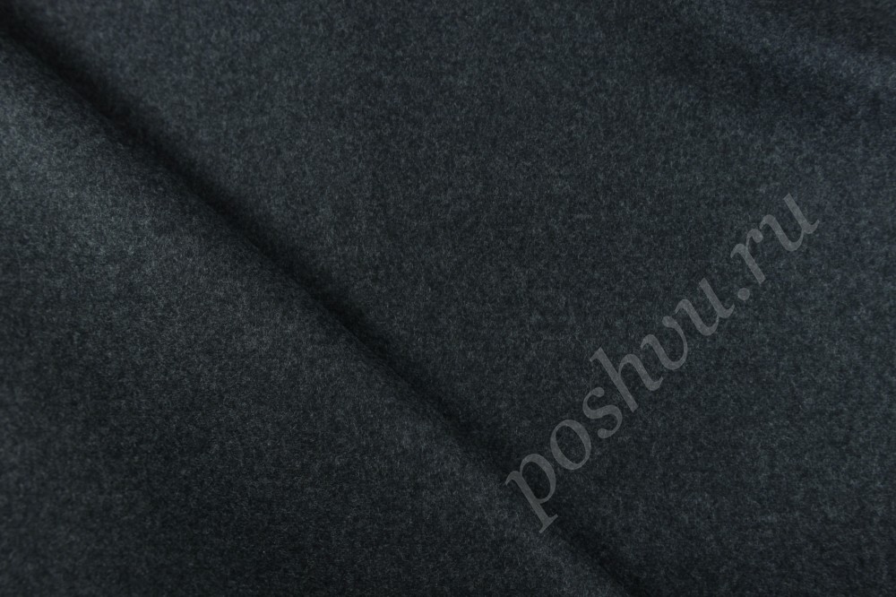 Ткань пальтовая серовато-черного оттенка Max Mara