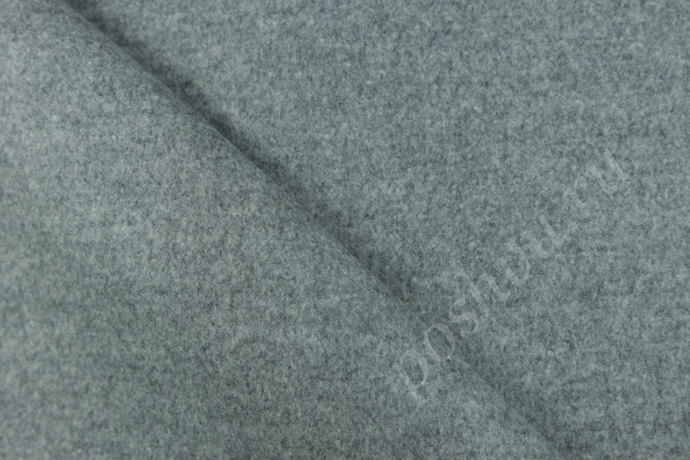Ткань пальтовая светло-серого оттенка Marina Rinaldi