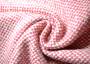 Пальтовая ткань в мелкую клетку белого и розового оттенков