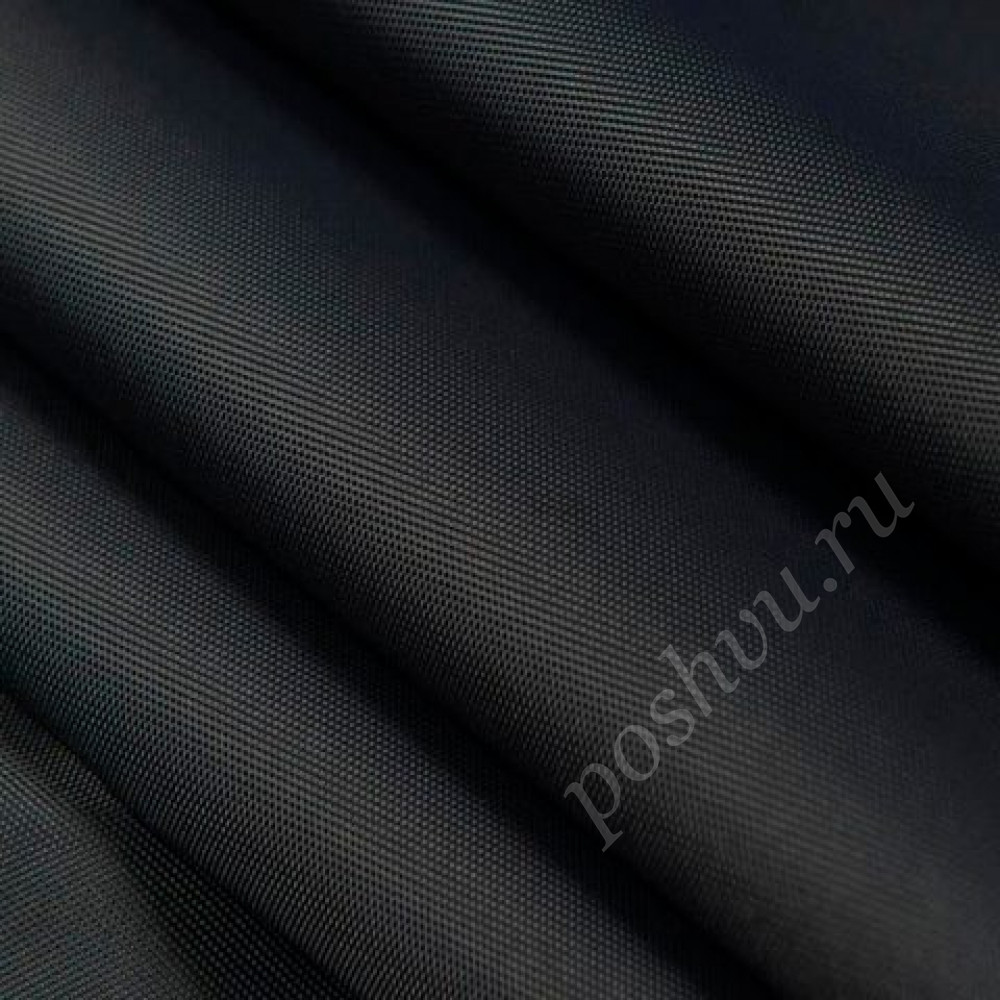 Ткань Оксфорд однотонный 600D PU 1000, цвет темно-серый, 220 гр/м2