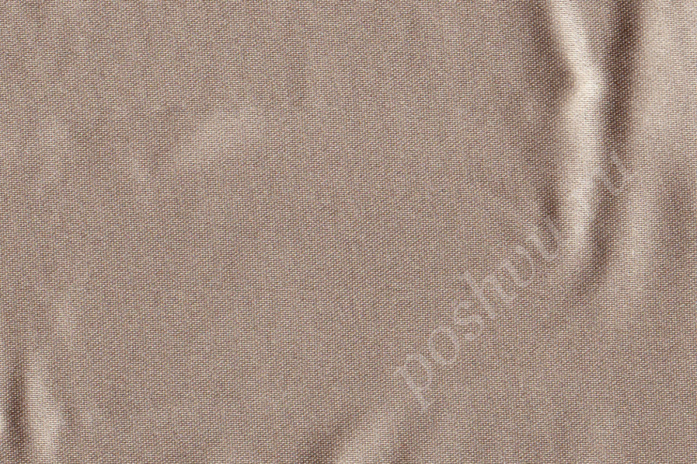 Портьерная ткань сатин атласный RASO SILVANA однотонная бежевого цвета