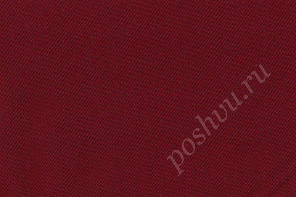 Портьерная ткань сатин атласный RASO SILVANA однотонная бордового цвета