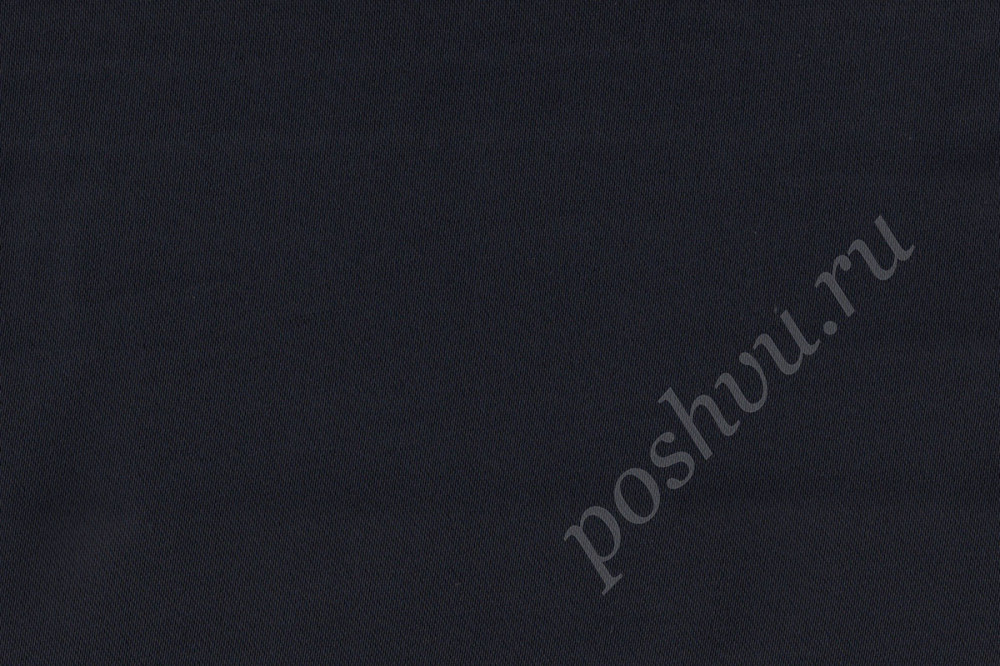 Портьерная ткань сатин атласный RASO SILVANA однотонная черного цвета