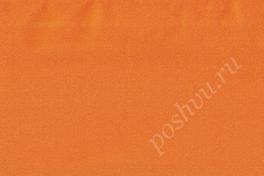 Портьерная ткань сатин атласный RASO SILVANA однотонная оранжевого цвета