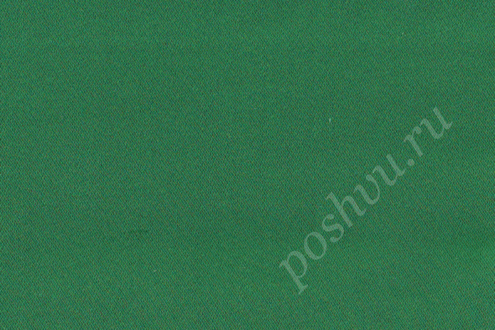 Портьерная ткань сатин атласный RASO SILVANA однотонная зеленого цвета
