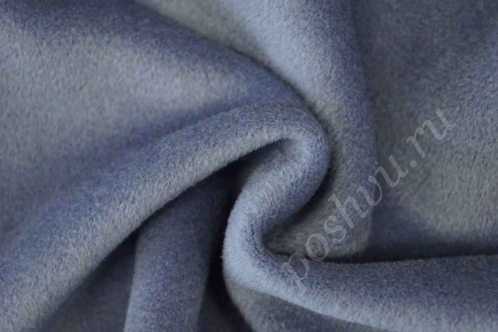 Шерстяная костюмная ткань сине-серого оттенка