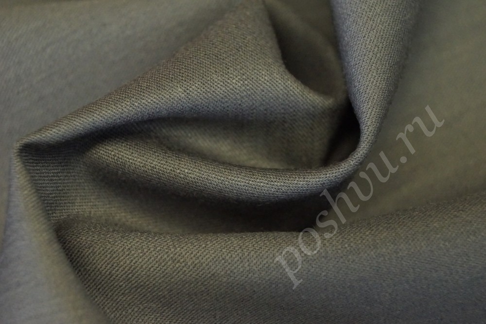 Шерстяная костюмная ткань серого цвета