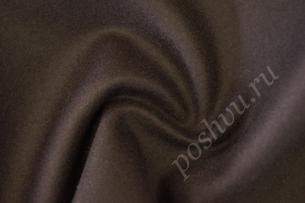 Ткань костюм-шерсть насыщенного шоколадного  оттенка