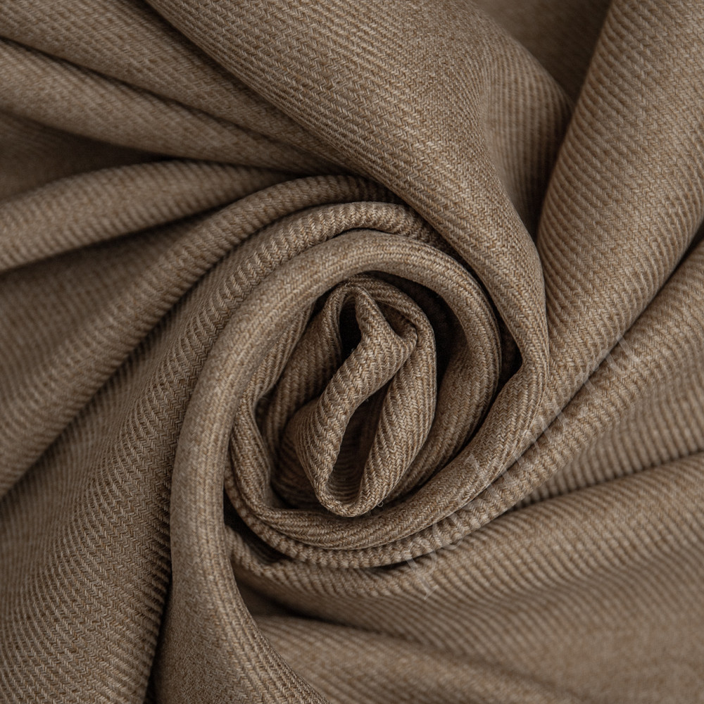 Портьерная ткань шерсть ARIS бежево-песочного цвета