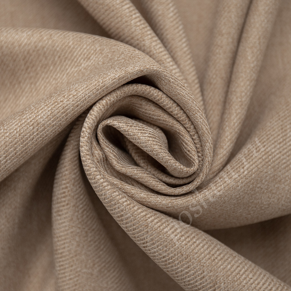Портьерная ткань шерсть ARIS песочно-бежевого цвета