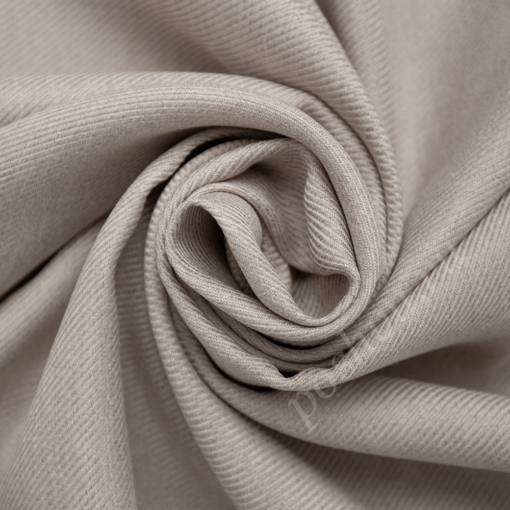 Портьерная ткань шерсть ARIS серо-бежевого цвета