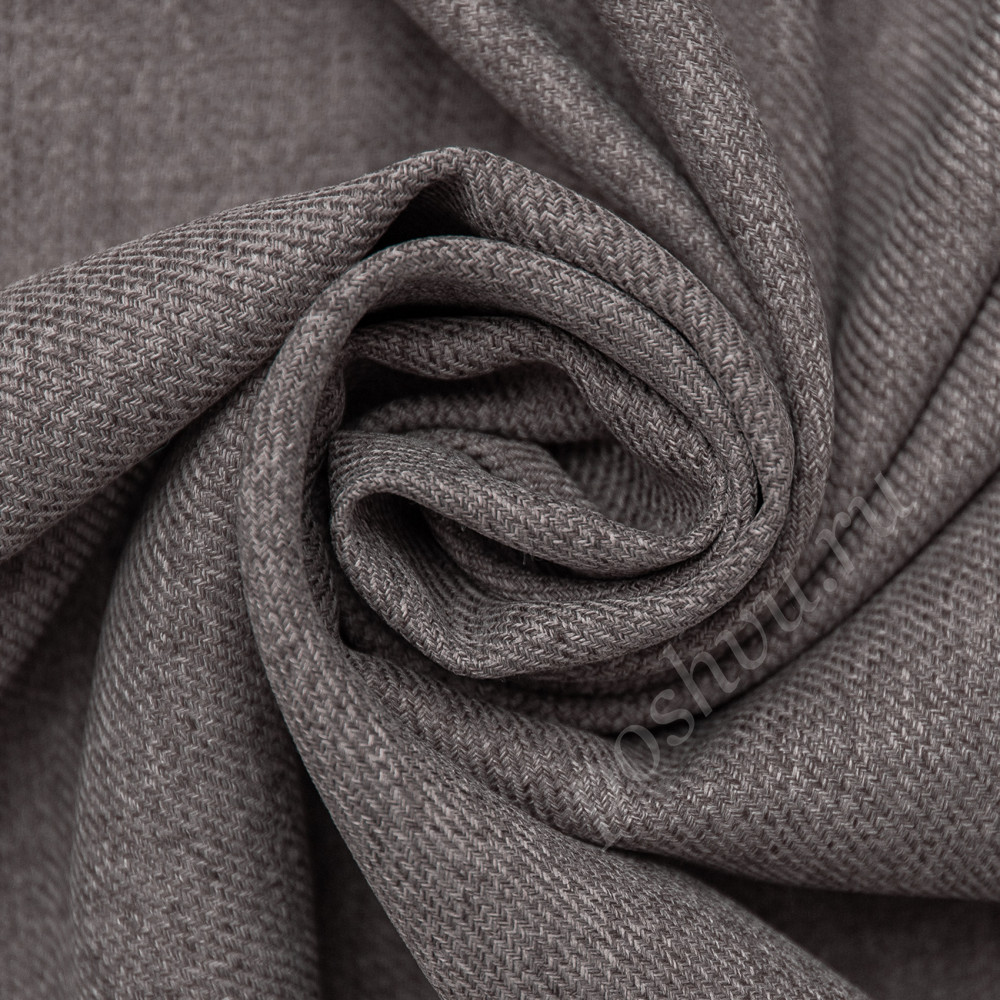 Портьерная ткань шерсть ARIS серо-песочного цвета