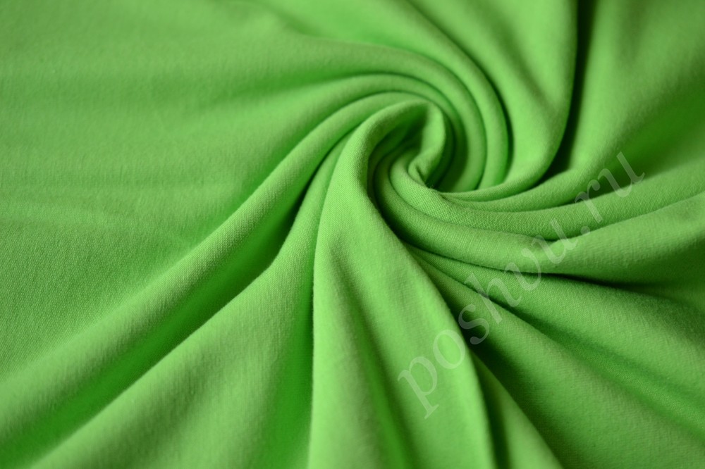 Ткань кулирка ярко-зеленого оттенка