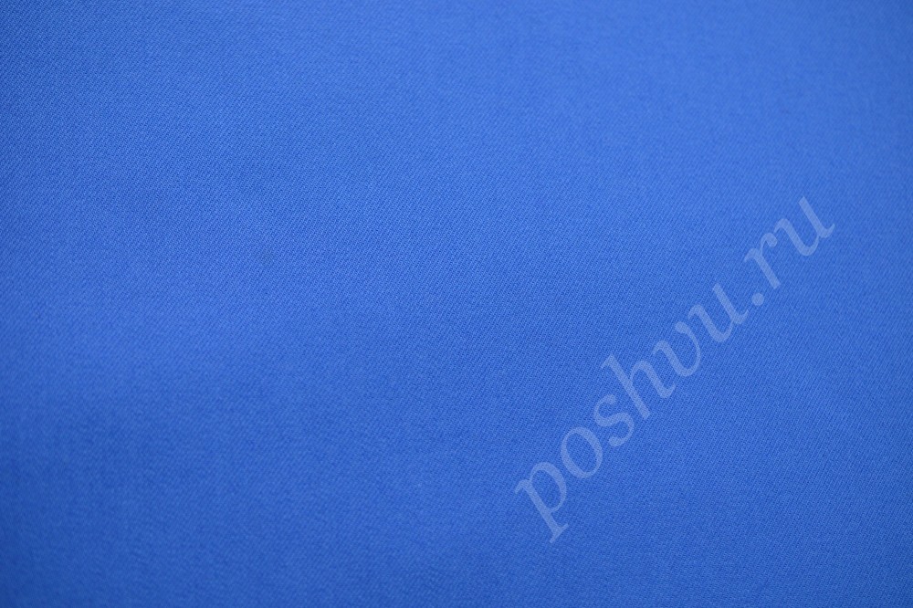 Ткань костюмная глубокого сине-голубого оттенка