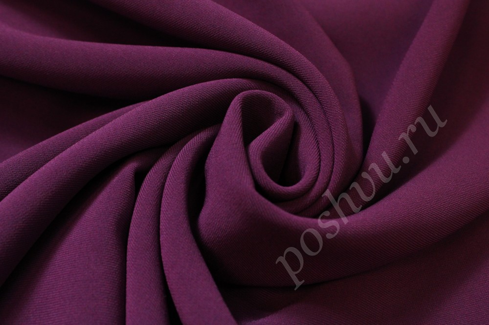 Ткань костюмная глубокого пурпурного оттенка