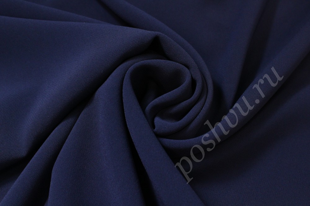 Ткань костюмная стильного темно-синего оттенка