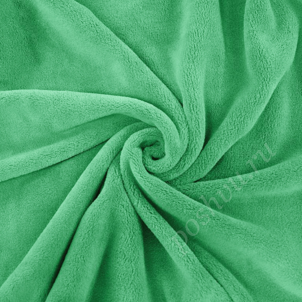 Велсофт однотонный, цвет зеленый