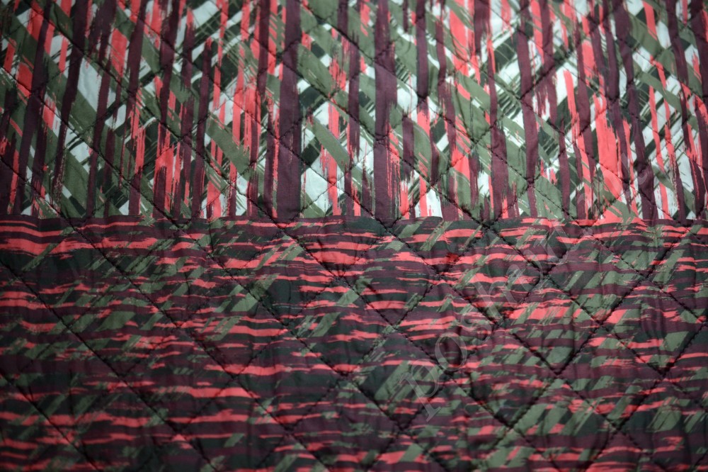 Пальтовая ткань в абстрактный разноцветный узор