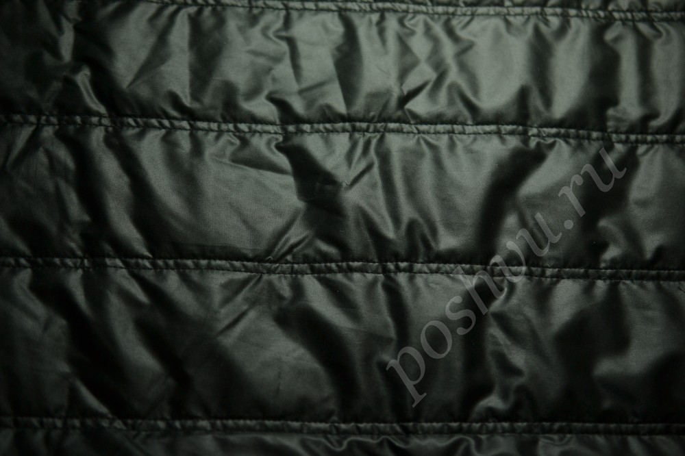 Пальтовая стеганная ткань черного цвета