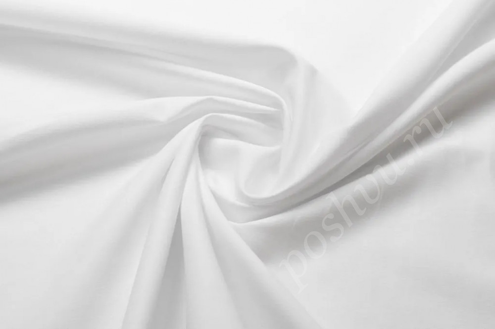 Сорочечная ткань однотонная белого цвета
