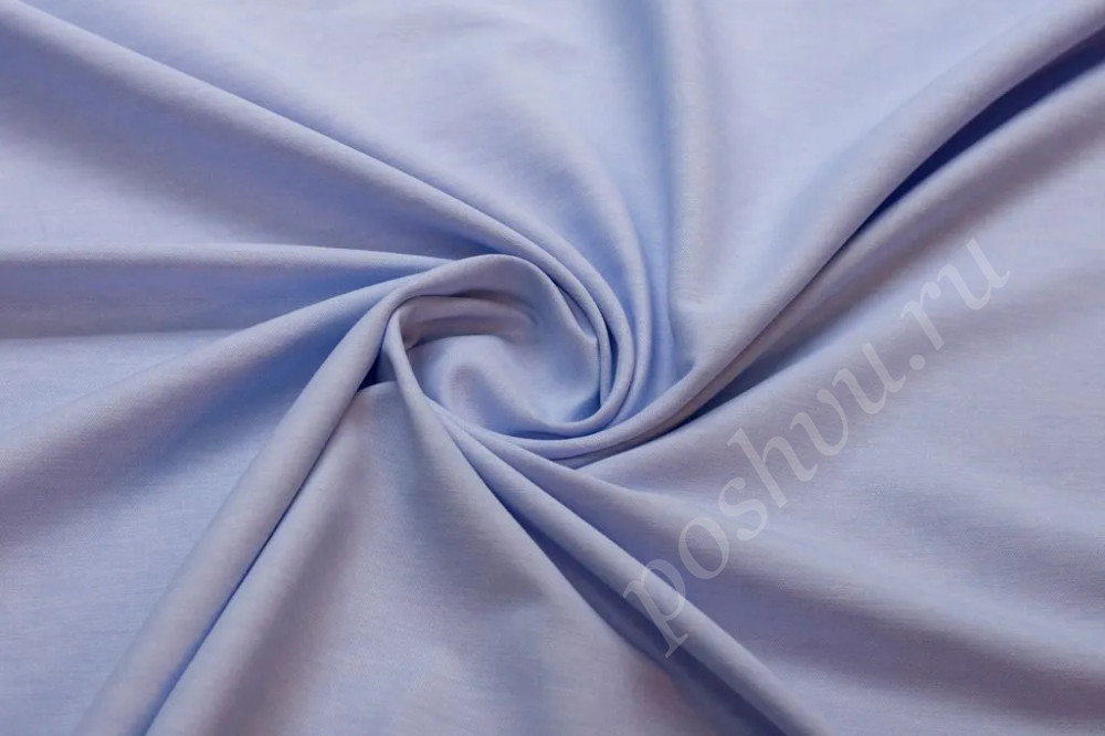 Сорочечная однотонная ткань голубого цвета