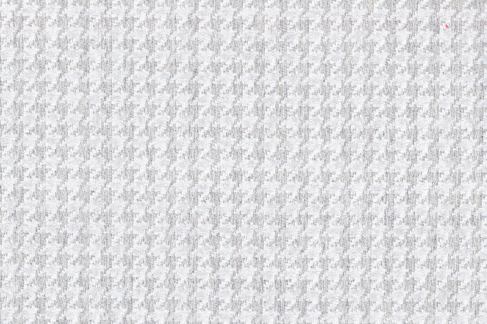 Портьерная ткань жаккард DEBORAH гусиная лапка серого цвета (раппорт 5х5см)
