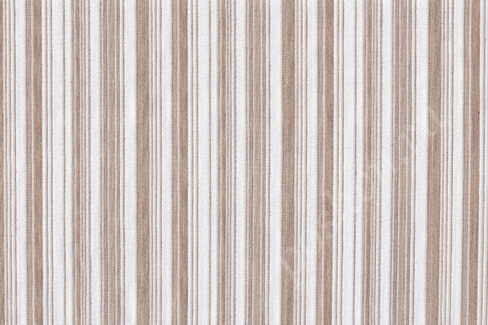 Портьерная ткань жаккард DEBORAH полосы темно-бежевого цвета шириной 8см