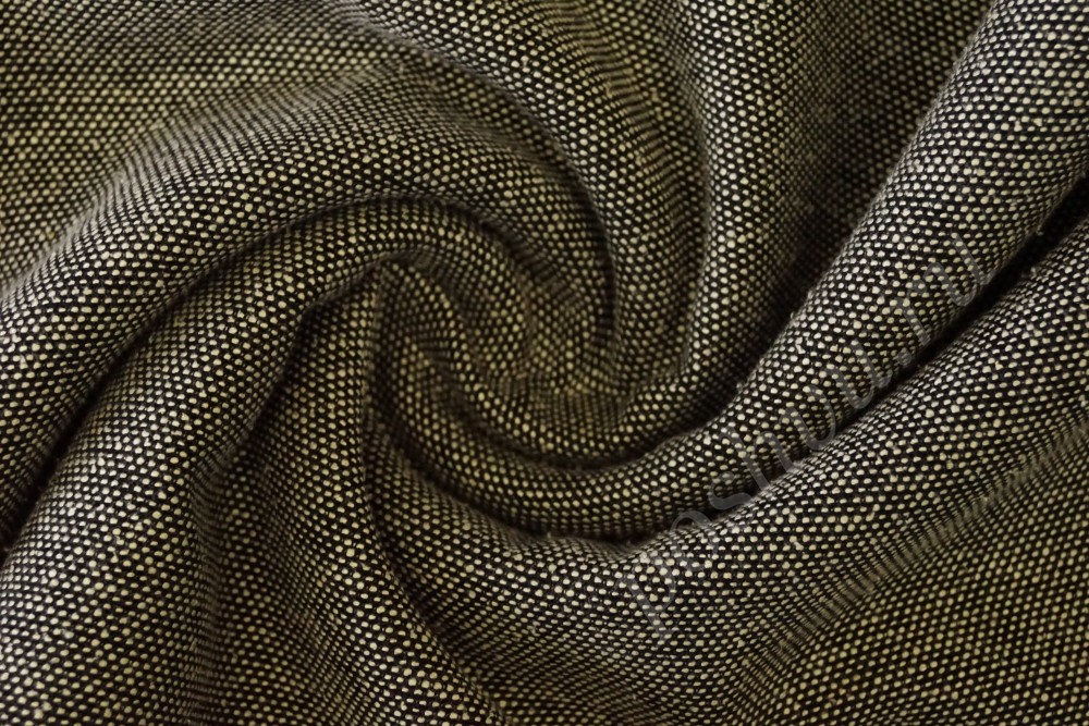 Костюмная ткань из шерсти серого цвета с белыми вкраплениями