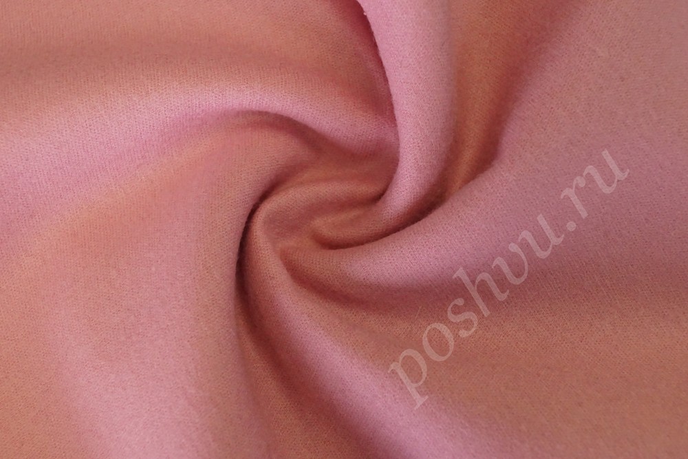 Ткань костюмная из шерсти нежно-розового оттенка