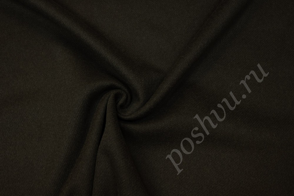 Пальтовая шерстяная ткань коричневого оттенка, Италия