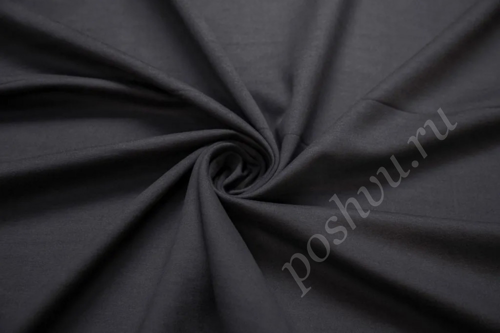 Джерси утепленное темно-серого цвета (380г/м2)